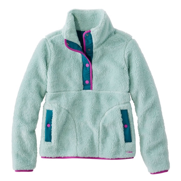 Llbean L.L. BEAN Sherpa pullover women’s large blue - Picture 1 of 9